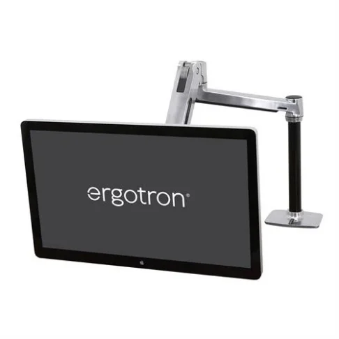 LX Sit Stand Monitor Desk Arm Polished – 510mm high