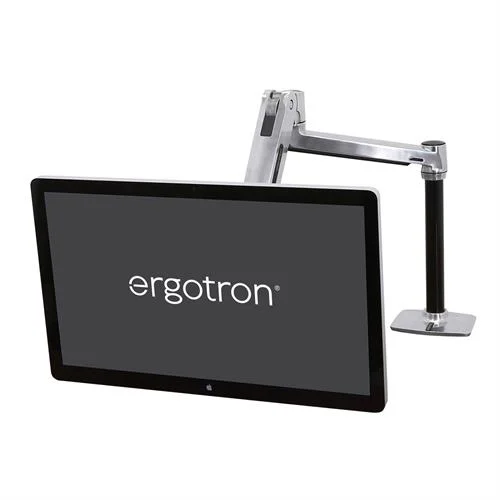LX Sit Stand Monitor Desk Arm Polished – 510mm high
