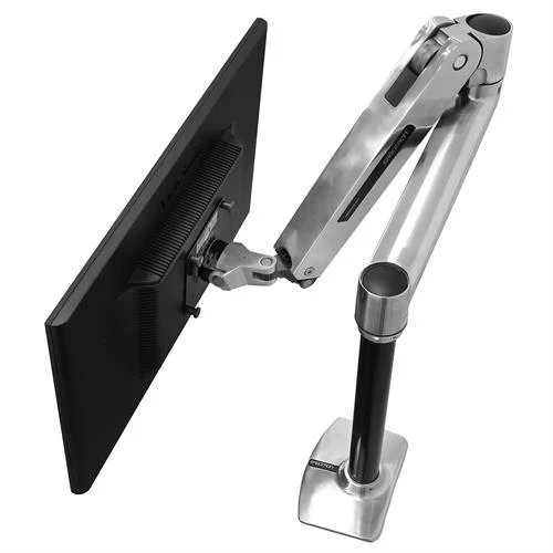 LX Sit Stand Monitor Desk Arm Polished – 510mm high