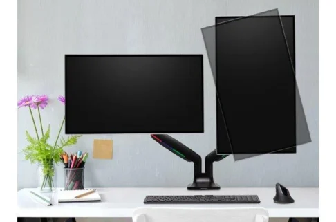 Kensington SmartFit One Touch Dual Monitor Arm in Black